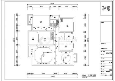 某三房两厅两卫户型私人住宅室内装修设计cad全套施工图(含3套设计)